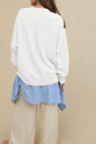 Solid Color Loose Sweatshirt