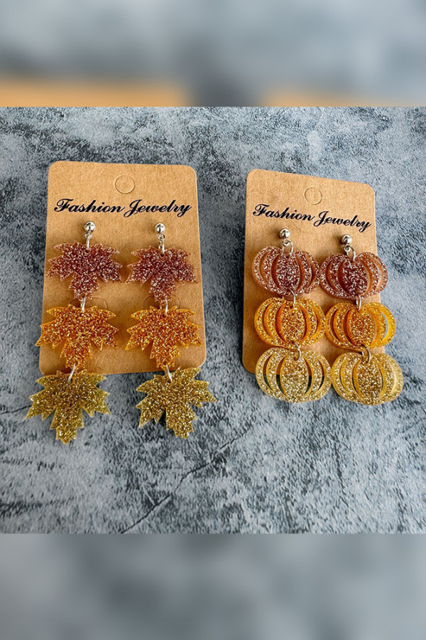 Maple Pumpkin Earrings