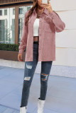 Pink Corduroy Shirt Coat