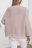 V Neck Button Up Front Open Knitting Cardigan