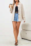Apricot Corduroy Pockets Button Jacket