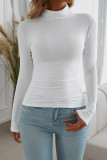 Solid Turtle Neck Knitting Top