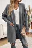 Solid Color Front Open Knitting Cardigan