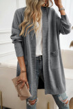 Solid Color Front Open Knitting Cardigan