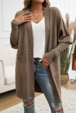 Solid Color Front Open Knitting Cardigan