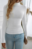 Solid Turtle Neck Knitting Top
