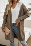 Solid Color Front Open Knitting Cardigan