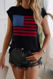 US Flag Pattern Knitting Vest