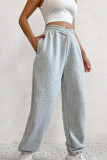 Grey High Waist Jogger Pants