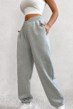 Grey High Waist Jogger Pants