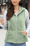 Zipper Design Fleece Vest