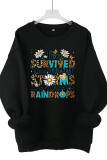 Leopard Daisy Print Graphic Sweatshirt