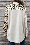 Leopard Button Up Coat