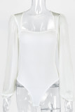 One Piece Lantern Sleeves Bodysuit
