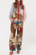 Leopard Print 2PCS Shirt and Pants Set