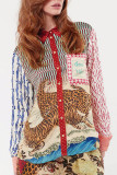 Leopard Print 2PCS Shirt and Pants Set