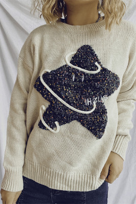 Pentagram Pattern Knitting Sweater