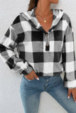 Plaid Hooded Sweatshirt