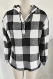 Plaid Hooded Sweatshirt