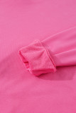 Bonbon Solid Kangaroo Pocket Drawstring Loose Fit Hoodie