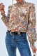 Paisley Print Puff Sleeves Top