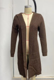 Front Open Knitting Long Cardigan