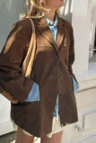 Suede Lapel BLazer Jacket