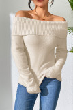 Off Shoulder Knitting Sweater