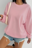 Pink Letter Print Sweatshirt