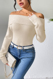 Off Shoulder Knitting Sweater
