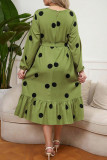 Polka Dot Plus Size Dress