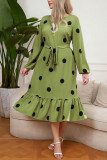 Polka Dot Plus Size Dress