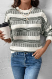 Green Colorblock Sweater