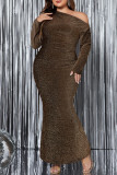 Sequin Glitter Plus Size Party Dress