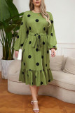 Polka Dot Plus Size Dress