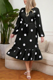 Polka Dot Plus Size Dress