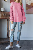 Solid Color Ruffle Lantern Sleeves Top