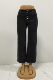 High Waist Straight Jeans