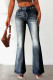 Blue DIstressed Flare Jeans