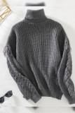 Turtleneck Tassel Kniting Sweater