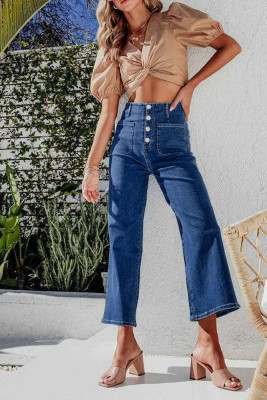 High Waist Straight Jeans