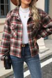 Plaid Button Up Pockets Shacket