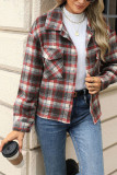 Plaid Button Up Pockets Shacket