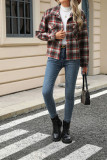 Plaid Button Up Pockets Shacket