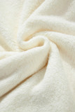 Beige Sherpa HOWDY Patched Pullover Sweatshirt