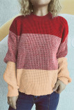 Colorblock Knitting Sweater