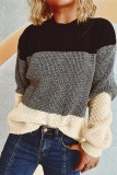 Colorblock Knitting Sweater