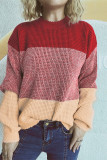 Colorblock Knitting Sweater