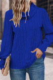 Funnel Neck Knitting Long Sleeves Top