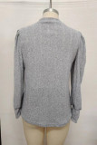 Solid Color Long Sleeves Knitting Top